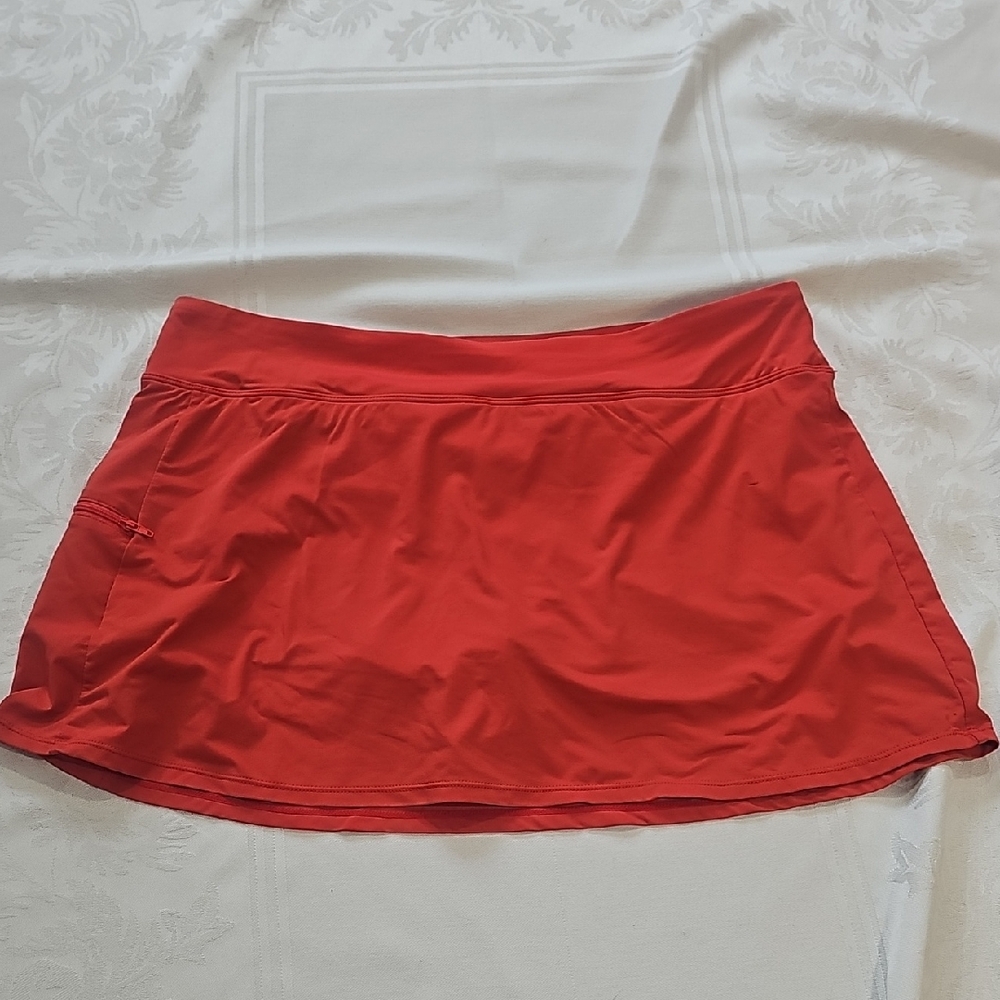 Beach House Red Swim Skort